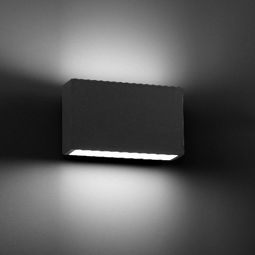 Marat 2 applique extérieur LED miniature aluminium gris